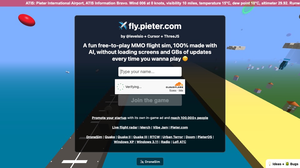 Cover art for fly.pieter.com